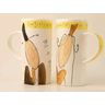 Pair of Hand Painted Wedding Mugs